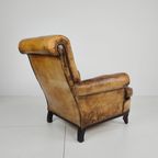 Klassieke Engelse Leren Stoel 1912 thumbnail 15