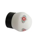 Vintage Plafonniere Melkglas Met Rood En Zwart, Jaren '70 thumbnail 4