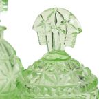 Groene Kristallen Toiletset Boudoirset Art Deco Stijl Parfum thumbnail 5