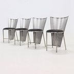 Set Of 4 Sevilla Chairs By Frans Van Praet For Belgo Chrom Belgium 1992 thumbnail 4