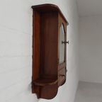 Wandkastje Met 1 Deurtje Met Spiegel Met Geslepen Glas En 1 Lade, Jaren 30 thumbnail 9