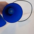 2 Glazen Hanglampen Kelkjes Blauwe Glazen Lamp thumbnail 6