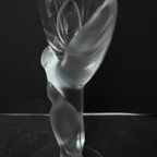 Schitterend Fabergé Champagneglas 'kissing Doves" Met Matglazen Duiven, Jaren 80 thumbnail 2