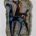 Vintage Wanddecoratie Wandplaquette Helmut Schaffenacker thumbnail 2