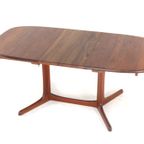 Ovalen 2x Verlengbare Eettafel Massief Teak Deens thumbnail 4