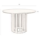 Dutchbone Barlet Tafel 120 Rond Walnoot | Van €1299, Nu thumbnail 7