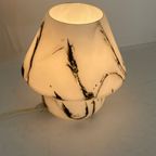 Pecoranera - Vetri Murano - Glass Mushroom Lamp Wit A Marble Like Painting - 1970’S - Italy thumbnail 10