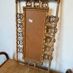 Vintage Boho Rotan Spiegel Italiaans Design thumbnail 9