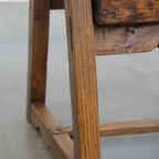 Mooie Antieke Spaanse Salon/ Bijzettafel Van Vruchtbomen Hout Met Originele Handgesmede Nagels thumbnail 9