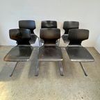 Set (6) Midcentury Designstoelen Zwart – Flötotto / Casala thumbnail 3