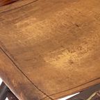 Officer’S Chair - Wood And Leather Upholstery - Military Campaign Style thumbnail 5