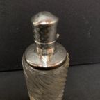 Antieke Parfumfles Met Zilveren Dop En Kraag, thumbnail 3