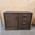 Vintage Dressoir Bamboe Kast Boho Wandkast Dressoirtje thumbnail 10