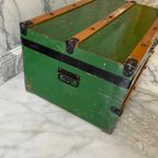 Een Hutkoffer/ Reiskist Oftewel "steamer Trunk", 1e Kwart 20e Eeuw thumbnail 4