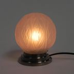 Art Deco Plafondlamp Met Mat Glazen Kap, Jaren 30 thumbnail 11