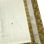 Antieke Kussenspiegel Repousse Spiegel Facet Frankrijk 19de Eeuw thumbnail 11