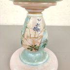Antieke Handbeschilderde Opaline Olielamp thumbnail 6