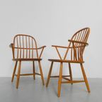 Set Van 2 Armstoelen, Spijlenstoelen, Akerblom Chair thumbnail 4