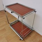 Vintage Barcart Drankenkar Bedtafel Butlerwagen Serveerwagen 1 thumbnail 15