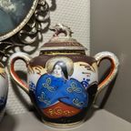 Theeservies Set Satsuma Porselein Vintage thumbnail 2