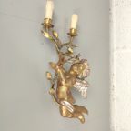 Antieke Wandlamp Met Cherubijn thumbnail 2