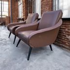 2x Vintage Lounge Fauteuils - Mid Century Modern Stijl thumbnail 13