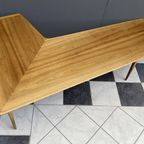 Xxl Wood Boomerang Shape Coffee Table 1960S Scandinavian thumbnail 4