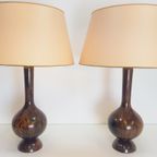 Set 2 Vintage Tafellamp Vol Palissander Lamp Mid Century '60 thumbnail 3