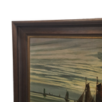 Vissersboten Op Zee Olieverf Op Doek thumbnail 6