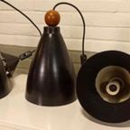 Set Van 3 Vintage Metalen Hanglampen thumbnail 6