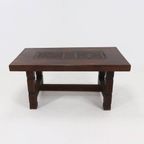 Artisan Handcarved Solid Tropical Wooden Dining Table 1920S thumbnail 5