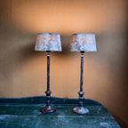 Set Van 2 Vintage Tafellampjes, Schemerlampen, Lampen thumbnail 13