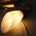 Vintage Buigbare Wandlamp - Jaren '50, Messing, Glas thumbnail 2
