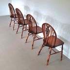 4 X Wheelback / Windsor Chairs / Marked thumbnail 4