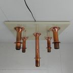 Zeldzame Plafondlamp Met 5 Glazen Bollen, Jaren 70, Ott International thumbnail 5