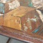 Gerecycled Hout En Metaal Eettafel, Tafel, 141 X 81 Cm thumbnail 3