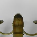 Set Van 2 Messing Art Nouveau Kandelaar, Rond 1910 thumbnail 23