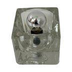 Peill & Putzler - Desk Lamp In Shape Of A Glass Cube - Space Age / (marked, Original Sticker) thumbnail 6