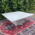 Vintage Carrara Marmeren Salontafel 100X100Cm thumbnail 8