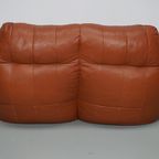 Vintage Patchwork Leren 2-zits Zitzak / Bank thumbnail 14