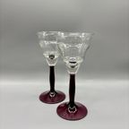 Set Art Deco Ponti Glaasjes Kristal Unie Maastricht 2 Stuks thumbnail 4