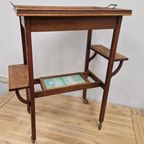 Antieke Theetafel Wijntafel Trolley Artdeco Art Nouveau thumbnail 14