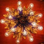Grote Plafondlamp In Goudkleurig Metaal, Banci Firenze, 1960 thumbnail 2