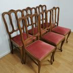 Brocante Queen Ann Eettafelstoelen, Stoelen Set Prijs 6 Stuks thumbnail 6