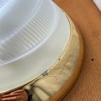 Vintage Mcm Space Glass Plafonnière Daks '70s thumbnail 3