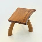 Vintage Brutalist Mini Boomstam Bijzettafel thumbnail 3