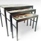 Mid Century Design Marmer Mozaïek Mimiset, Metalen Onderstel thumbnail 5
