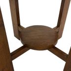 Art Deco Plantentafeltje Bijzettafeltje Eikenhouten Jaren 50 thumbnail 2