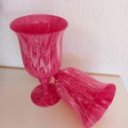 Nieuw: Barbie Roze Mondgeblazen Zomerbloemen Italy Murano Art Di Marco Kelk Vazen thumbnail 22