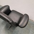 Goldsiegel Vintage Draaifauteuil Zwarte Draaistoel Jare 60 thumbnail 12